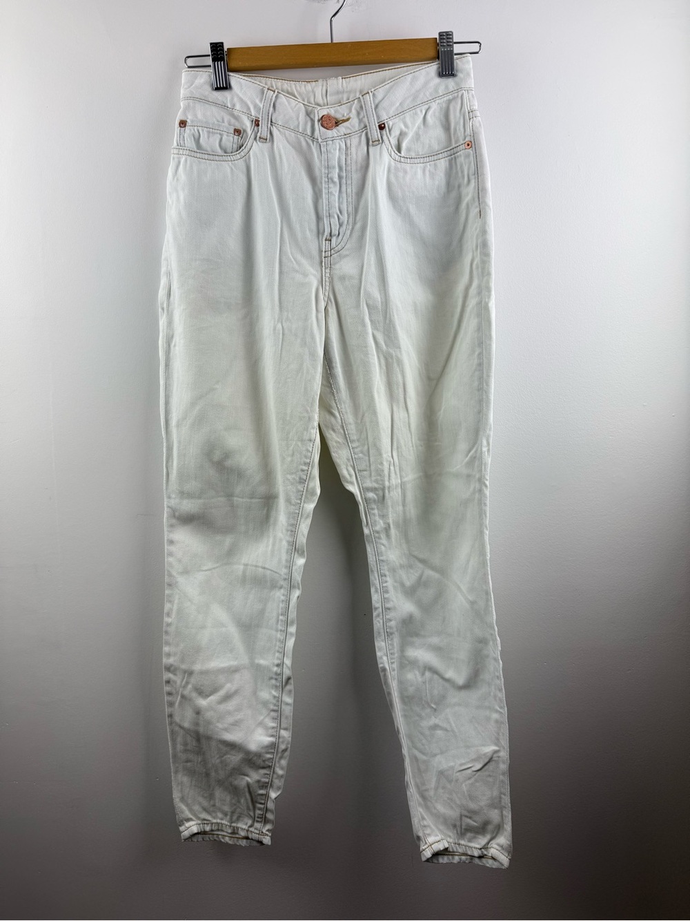 Aritzia The Castings High Rise Skinny Japanese Denim Jeans Bleach Out 26